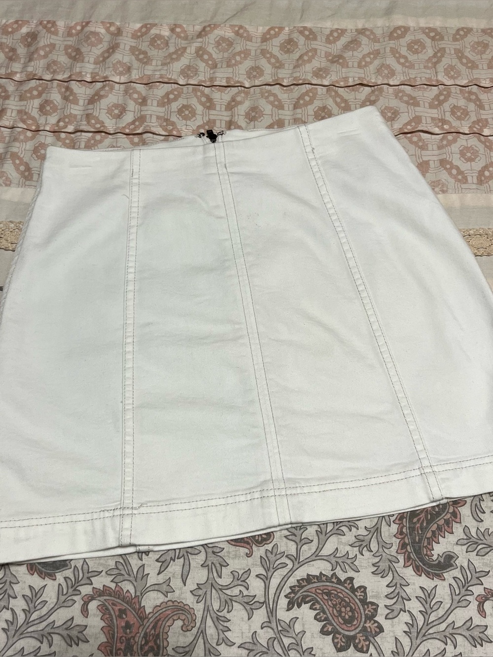 Free People Women’s Cream Mini Skirt Date Night Summer Day